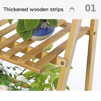 Bamboo Vertical Plant Stand Addison - Bamboo Plant Stands - KonnaLiving