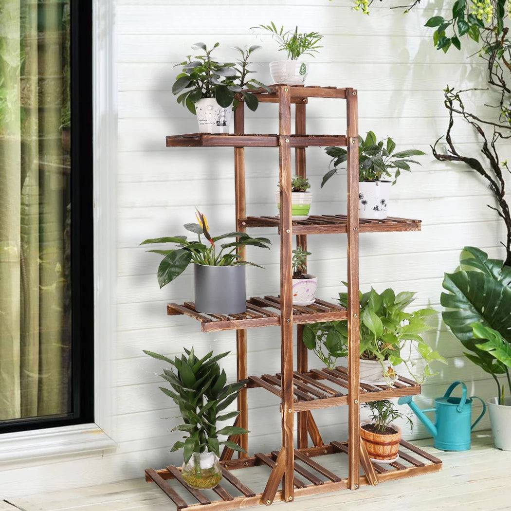 Flower Display Decor Stand Levii - Wood Plant Stands - KonnaLiving