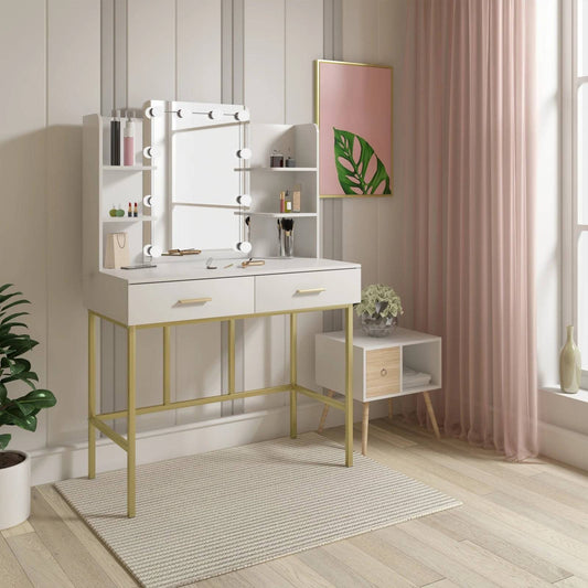 Dressing Table with LED Make-up Mirror - Dressing Tables - KonnaLiving