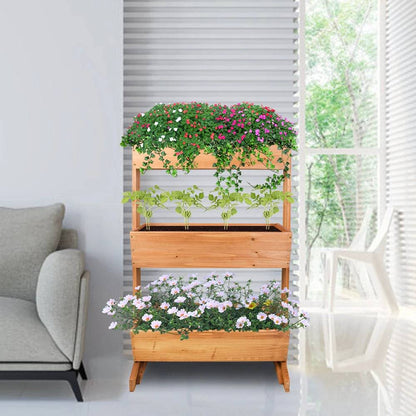 Durable Pine Wood Raised Garden Bed Chloe - Wood Plant Stands - KonnaLiving