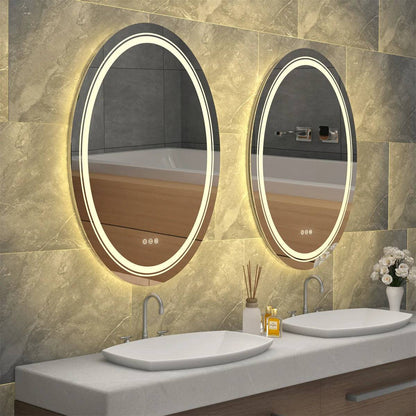 LED Circle Smart Bathroom Mirror Miles - Bathroom Mirrors - KonnaLiving