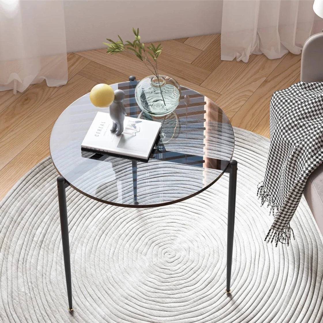 Contemporary Tempered Glass Table Isolde - Coffee Tables - KonnaLiving