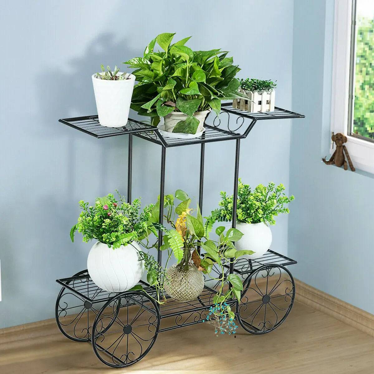 European-style Plant Stand Giselle - Metal Plant Stands - KonnaLiving