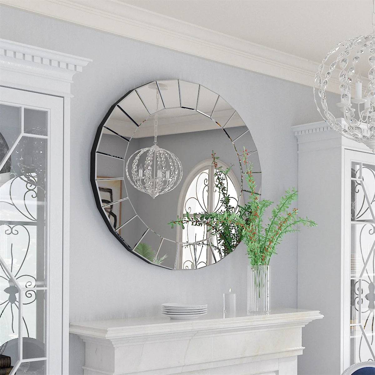 Decor Mirror with Silver Finish Layla - Wall Mirrors - KonnaLiving