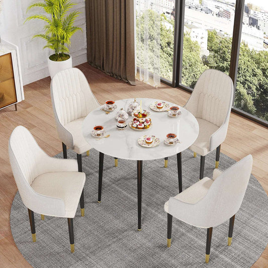 Kitchen Dining Table with Metal Legs Paisley - Dining Tables - KonnaLiving