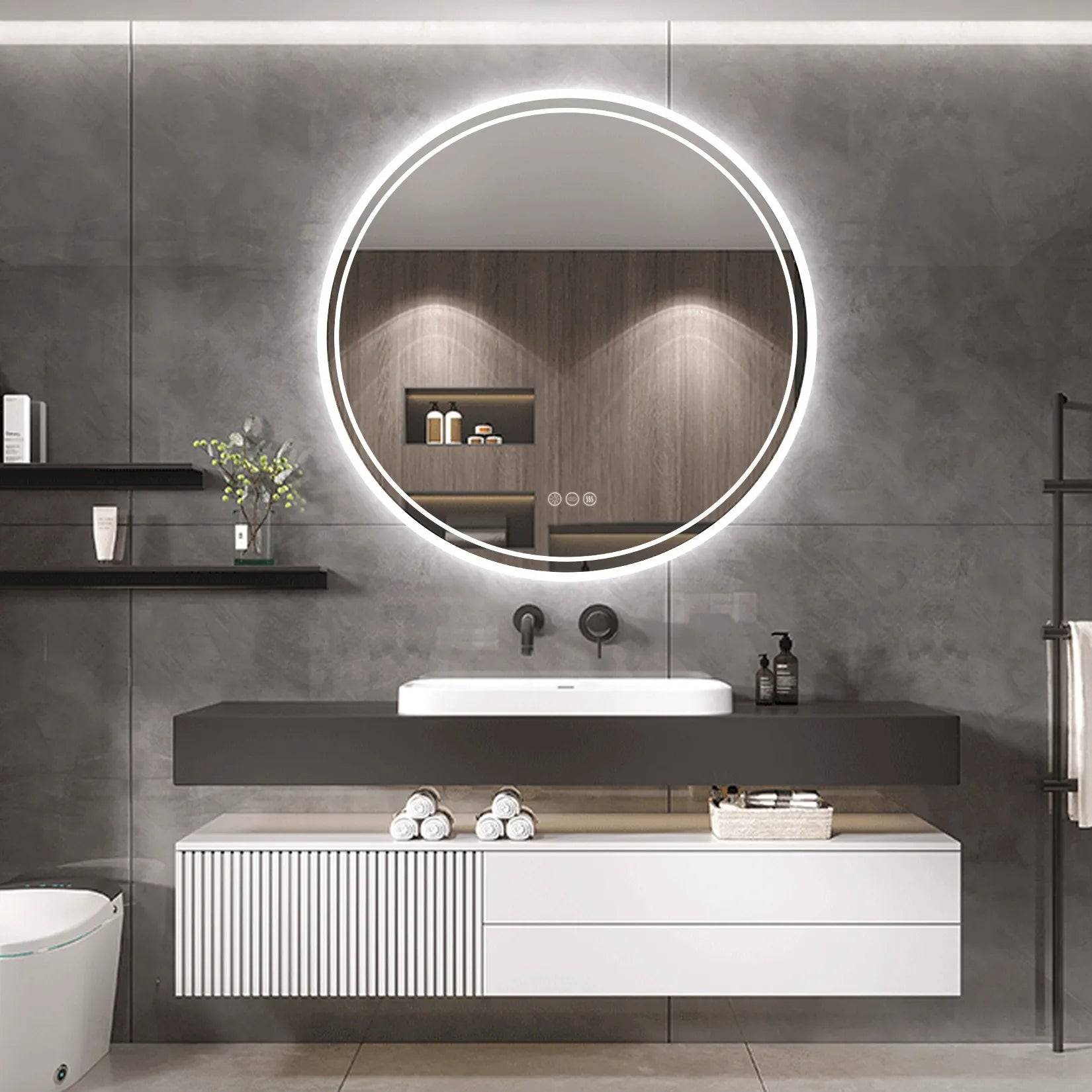Bathroom Mirror with LED Lights Gabriel - Bathroom Mirrors - KonnaLiving