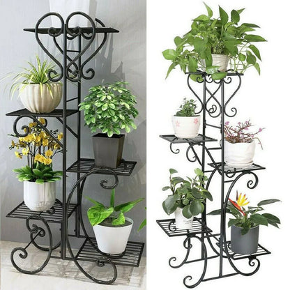 Sturdy and Stylish Iron Flower Pot Stand - Metal Plant Stands - KonnaLiving