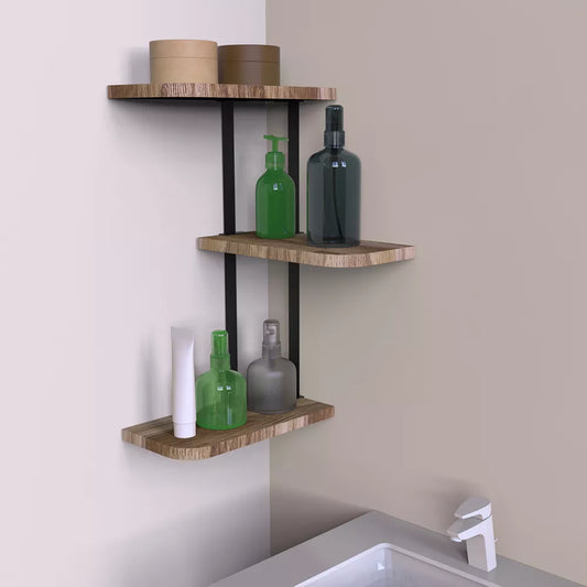 Multi-Functional Corner Wall Shelf Declan - Wall Shelves - KonnaLiving