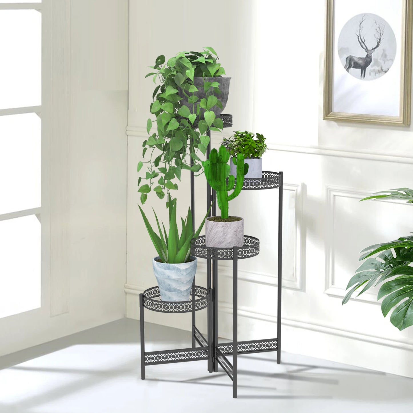 Simplistic and Minimalist Plant Stand Harper - Metal Plant Stands - KonnaLiving