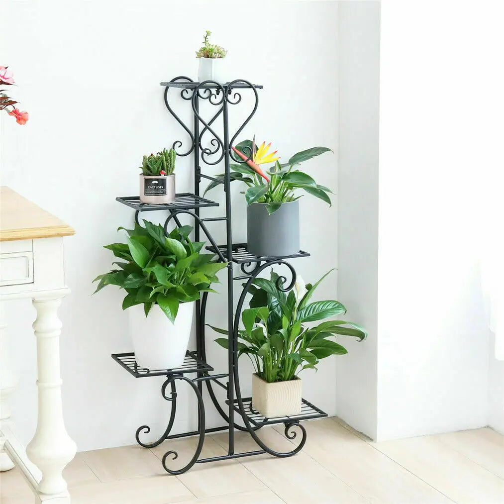 Sturdy and Stylish Iron Flower Pot Stand - Metal Plant Stands - KonnaLiving