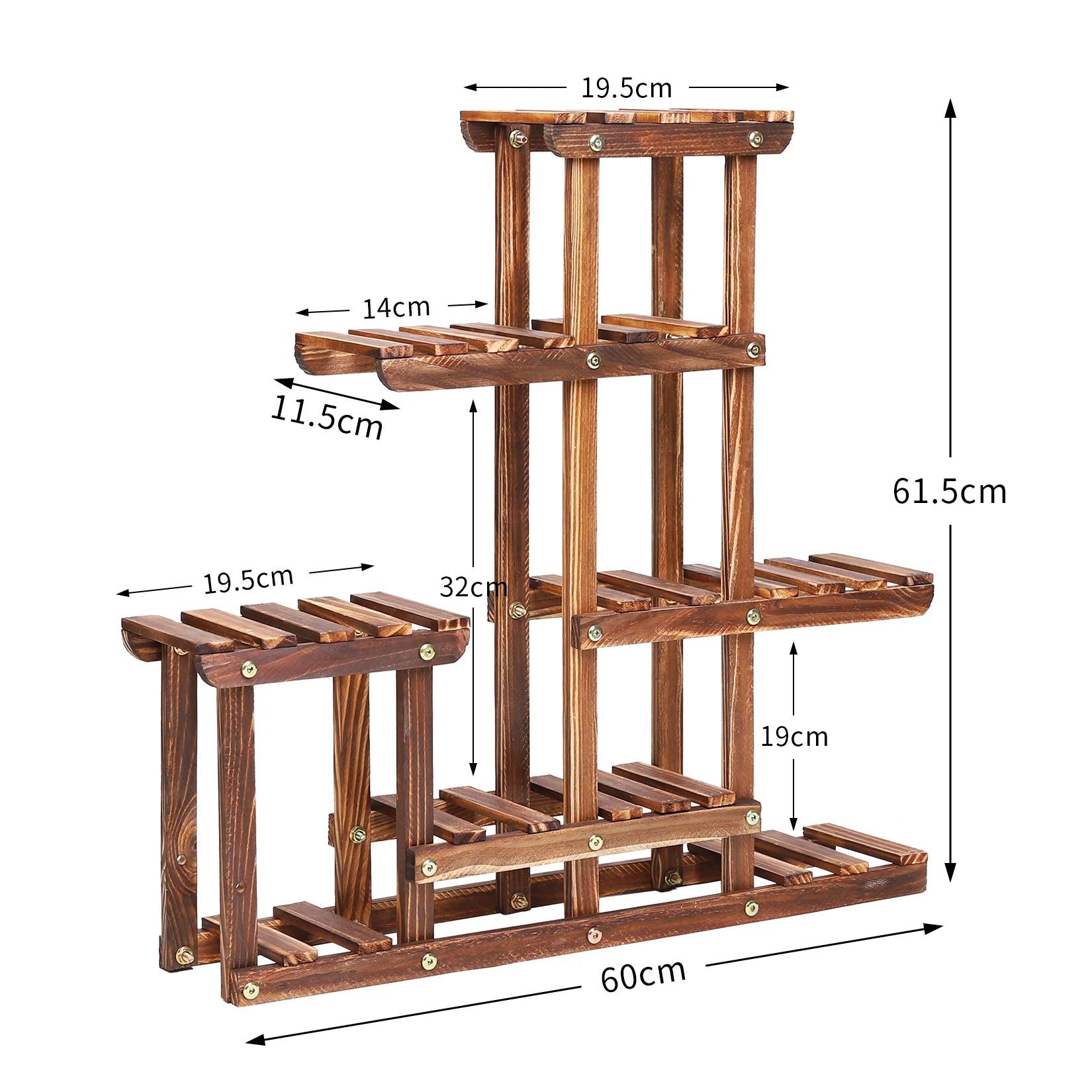 Multi-tiered rack designed Plant stand Julian - Wood Plant Stands - KonnaLiving