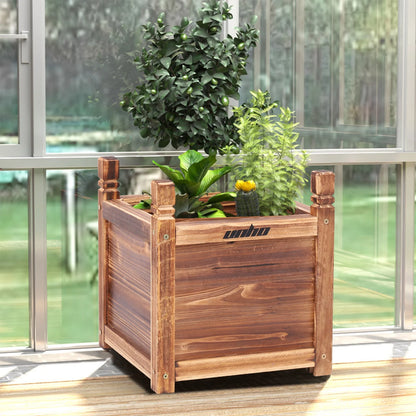 Wooden Garden Box Kieran - Wood Plant Stands - KonnaLiving