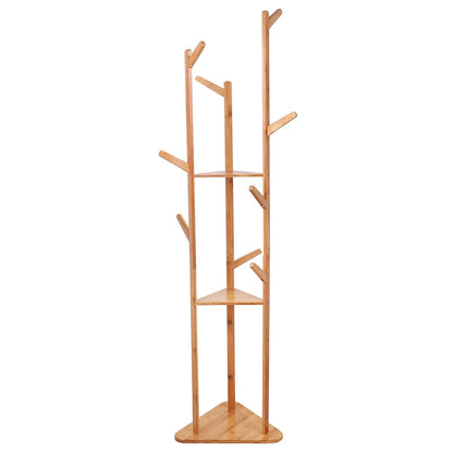 Stylish Natural Bamboo Coat Rack Evangeline - Coat Racks - KonnaLiving