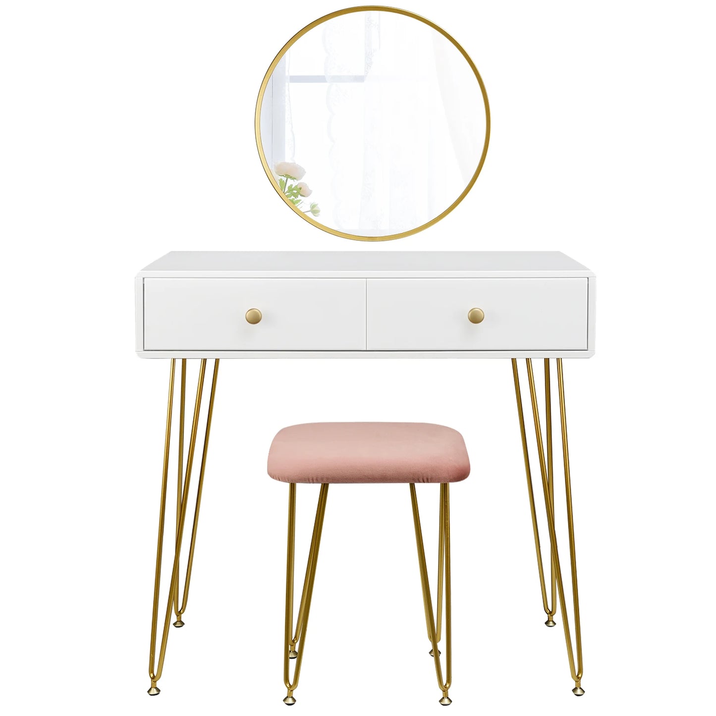 Dressing Table with two spacious drawers Velvett - Vanity Tables - KonnaLiving