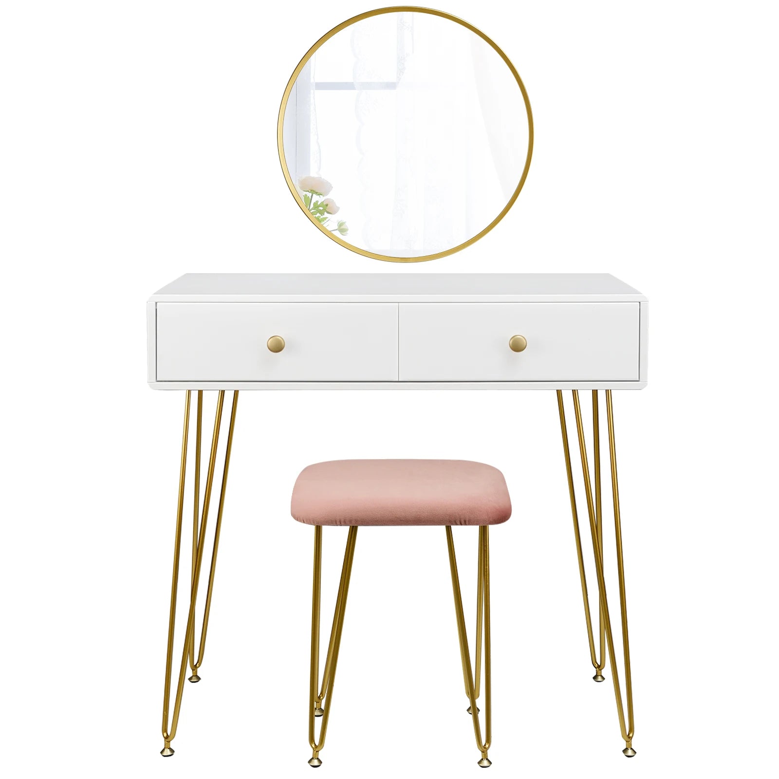 Dressing Table with two spacious drawers Velvett - Vanity Tables - KonnaLiving