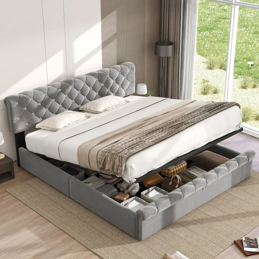 Upholstered Bed Cozeo - 160x200, Beds - KonnaLiving