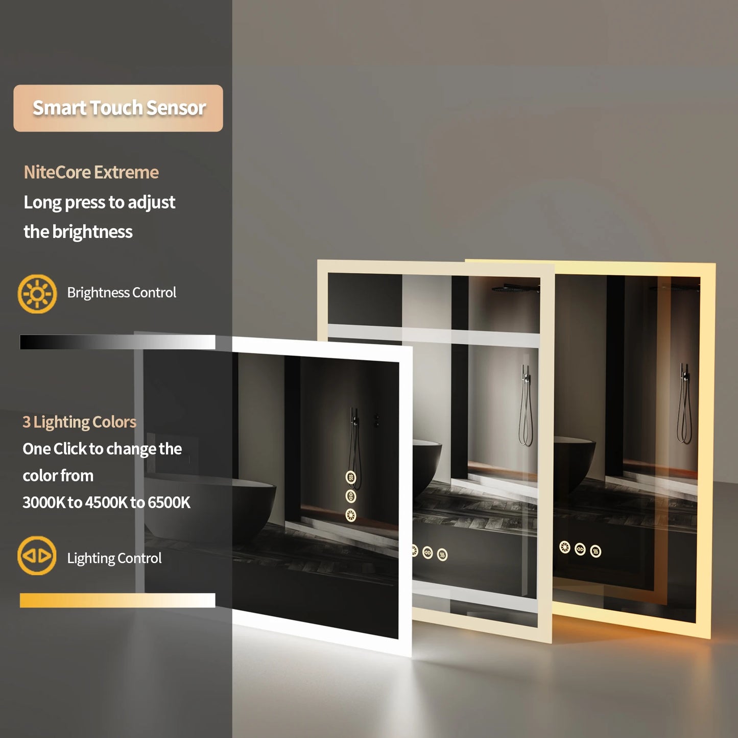 Modern Oval Frameless Mirror Lily - Bathroom Mirrors - KonnaLiving