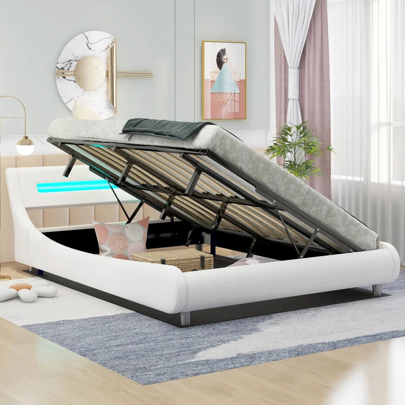 Upholstered Platform Bed Majestify - 160x200, Beds - KonnaLiving