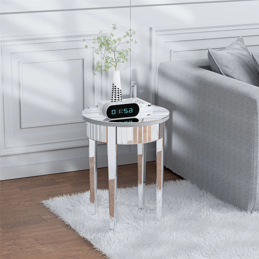 Mirrored Side Table with Hand-polished Glass edges - Coffee Tables - KonnaLiving