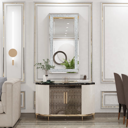 Luxury Modern Art Space Decor Mirror Lilly - Wall Mirrors - KonnaLiving