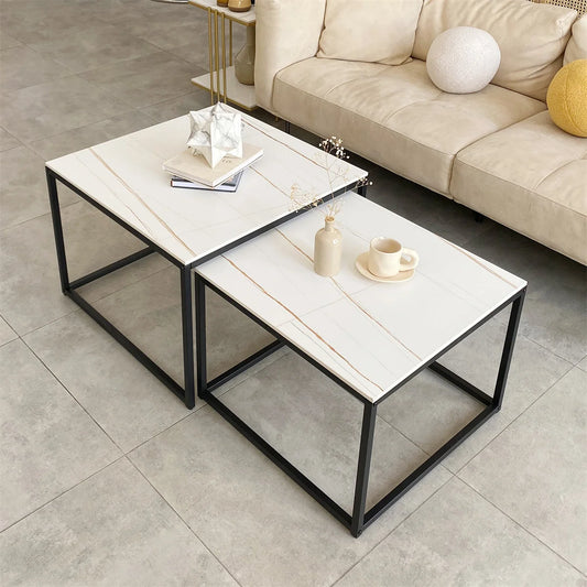 Rectangular set of 2 Living Room Tables - Coffee Tables - KonnaLiving