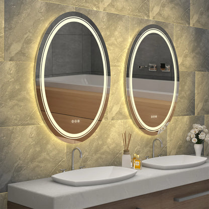 Modern Oval LED Bathroom Mirror - Bathroom Mirrors - KonnaLiving